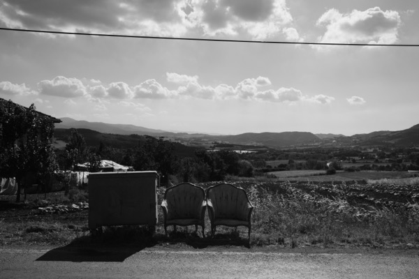 two chairs in middle of nowhere
